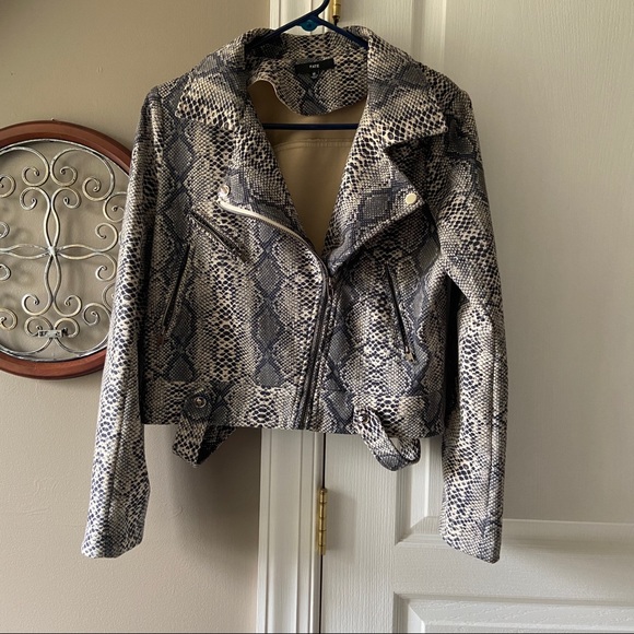 snakeskin moto jacket